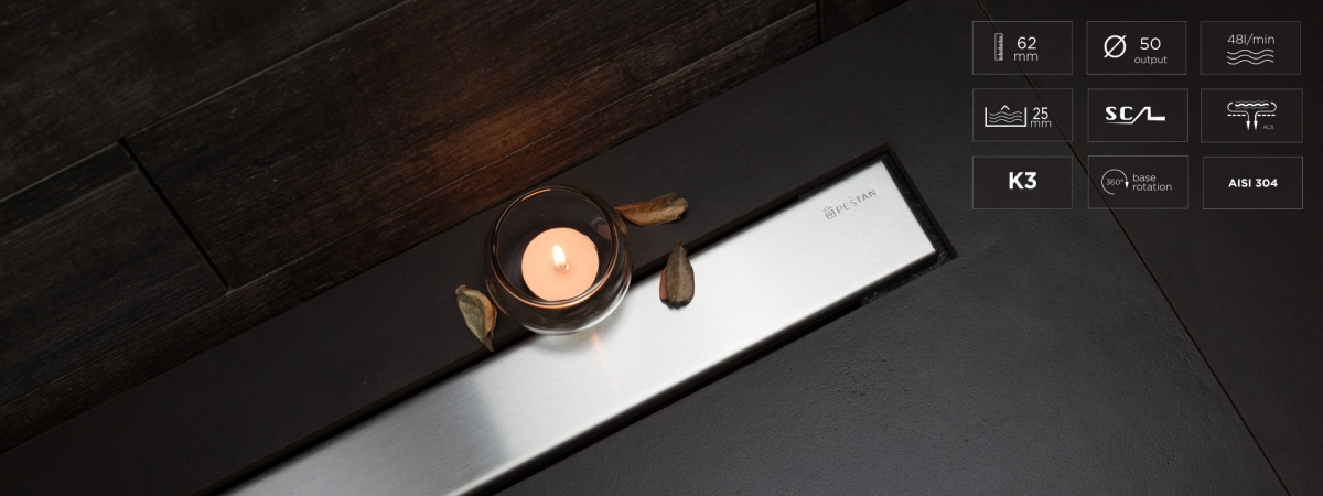 Confluo Frameless Line Stainless Steel Finish